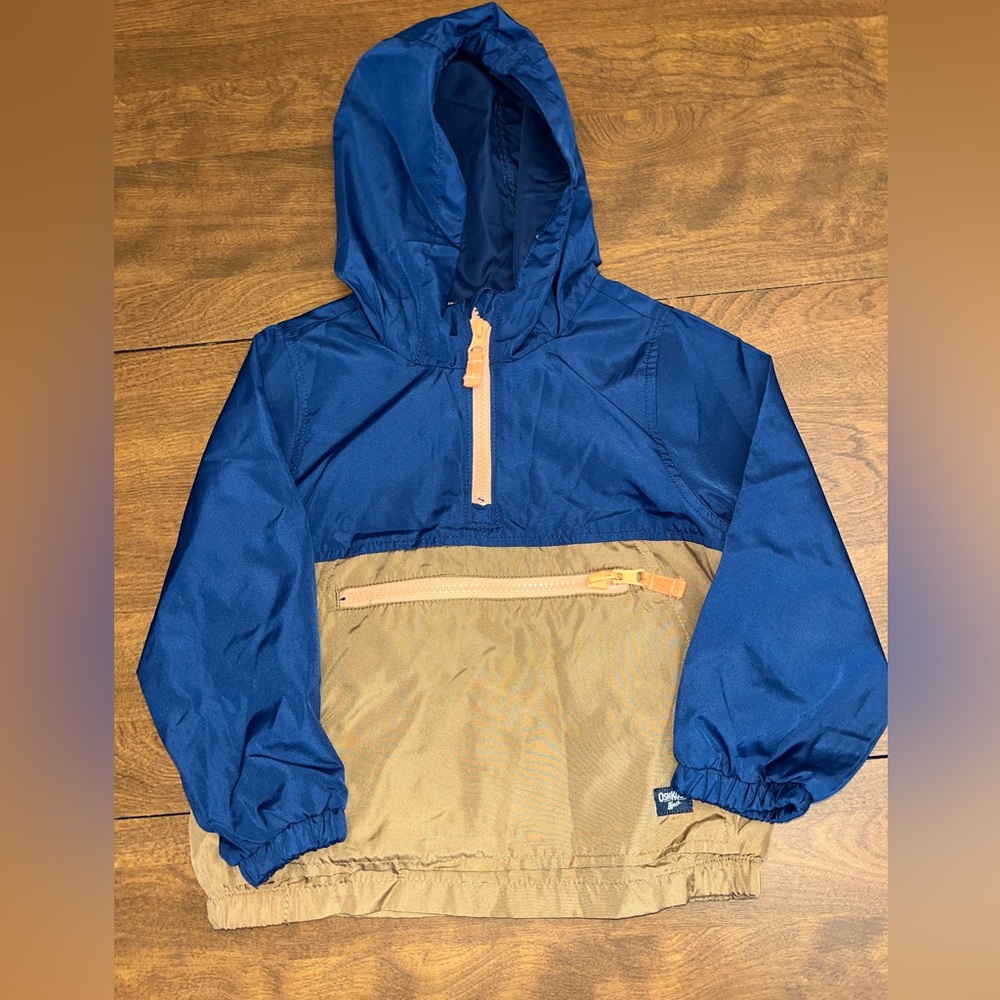 OshKosh B'gosh Blue and Tan Kids Windbreaker